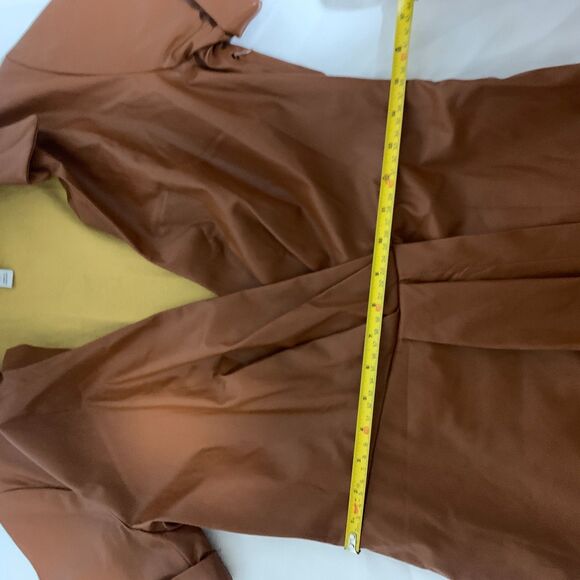 Women's Nine West Faux-Leather Midi Dress size M sleek, smooth and sophisticated - Picture 11 of 12